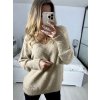 Svetr oversize pletený dámský nadrozměr (S/M/LXL/2XL ONE SIZE) ITALSKá MODA  IMC23478/DU (Velikost XL/2XL, Barva Černá)