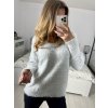Svetr oversize pletený dámský nadrozměr (S/M/LXL/2XL ONE SIZE) ITALSKá MODA  IMC23478/DU (Velikost XL/2XL, Barva Černá)