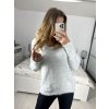 Svetr oversize pletený dámský nadrozměr (S/M/LXL/2XL ONE SIZE) ITALSKá MODA  IMC23478/DU (Velikost XL/2XL, Barva Černá)