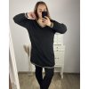 Šaty teplé dlouhý rukáv dámské nadrozměr (3XL/4XL ONE SIZE) ITALSKÁ MÓDA IM423766/DU (Velikost 3XL/4XL, Barva Černá)
