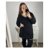 Šaty teplé dlouhý rukáv dámské nadrozměr (3XL/4XL ONE SIZE) ITALSKÁ MÓDA IM423766/DU (Velikost 3XL/4XL, Barva Černá)
