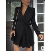 Šaty elegantní dlouhý rukáv dámské (S/M ONE SIZE) ITALSKÁ MÓDA IMWD233923/DU