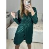 Šaty elegantní třpytivé s flitry dlouhý rukáv dámské (S/M ONE SIZE) ITALSKÁ MÓDA IMWGB234056/DUR (Velikost S/M/L, Barva Černá)