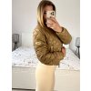 Bunda bomberka podzimní dámská (S/M ONE SIZE) ITALSKÁ MÓDA IMWAA233809/DU (Velikost S/M/L, Barva béžová)