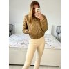 Bunda bomberka podzimní dámská (S/M ONE SIZE) ITALSKÁ MÓDA IMWAA233809/DU (Velikost S/M/L, Barva béžová)