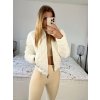 Bunda bomberka podzimní dámská (S/M ONE SIZE) ITALSKÁ MÓDA IMWAA233809/DU (Velikost S/M/L, Barva béžová)