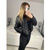 Bunda bomberka podzimní dámská (S/M ONE SIZE) ITALSKÁ MÓDA IMWAA233809/DU (Velikost S/M/L, Barva béžová)