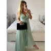 Šaty dlouhé společenské na ramínka dámské (S/M ONE SIZE) ITALSKÁ MÓDA IMPSH2380156/DUR (Velikost S/M/L, Barva béžová)