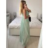 Šaty dlouhé společenské na ramínka dámské (S/M ONE SIZE) ITALSKÁ MÓDA IMPSH2380156/DUR (Velikost S/M/L, Barva béžová)