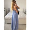 Šaty dlouhé společenské na ramínka dámské (S/M ONE SIZE) ITALSKÁ MÓDA IMPSH2380156/DUR (Velikost S/M/L, Barva béžová)