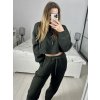Souprava tepláky dlouhé a mikina s kapucí dlouhý rukáv dámská (S/M ONE SIZE) ITALSKÁ MÓDA IMPLP2373404020/DU (Velikost S/M/L, Barva Černá)