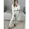 Souprava tepláky dlouhé a mikina s kapucí dlouhý rukáv dámská (S/M ONE SIZE) ITALSKÁ MÓDA IMPLP2373404020/DU (Velikost S/M/L, Barva Černá)