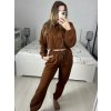 Souprava tepláky dlouhé a mikina s kapucí dlouhý rukáv dámská (S/M ONE SIZE) ITALSKÁ MÓDA IMPLP2373404020/DU (Velikost S/M/L, Barva Černá)
