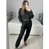 Souprava tepláky dlouhé a mikina s kapucí dlouhý rukáv dámská (S/M ONE SIZE) ITALSKÁ MÓDA IMPLP2373404020/DU (Velikost S/M/L, Barva Černá)