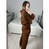 Souprava tepláky dlouhé a mikina s kapucí dlouhý rukáv dámská (S/M ONE SIZE) ITALSKÁ MÓDA IMPLP2373404020/DU (Velikost S/M/L, Barva Černá)