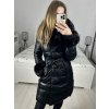 Bunda kabát koženkový s kapucí dámská (S-2XL) MET23LZ12607-2/DR