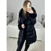 Bunda kabát koženkový s kapucí dámská (S-2XL) MET23LZ12607-2/DR