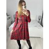 Šaty elegantní vánoční dlouhý rukáv dámské (S/M ONE SIZE) ITALSKÁ MÓDA IMM23M19398/DUR