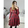 Šaty elegantní vánoční dlouhý rukáv dámské (S/M ONE SIZE) ITALSKÁ MÓDA IMM23M19398/DUR