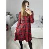 Šaty elegantní vánoční dlouhý rukáv dámské (S/M ONE SIZE) ITALSKÁ MÓDA IMM23M19398/DUR