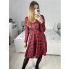 Šaty elegantní vánoční dlouhý rukáv dámské (S/M ONE SIZE) ITALSKÁ MÓDA IMM23M19398/DUR