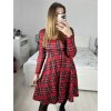 Šaty elegantní vánoční dlouhý rukáv dámské (S/M ONE SIZE) ITALSKÁ MÓDA IMM23M19398/DUR