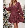 Šaty elegantní vánoční dlouhý rukáv dámské (S/M ONE SIZE) ITALSKÁ MÓDA IMM23M19525/DUR (Velikost S/M/L, Barva červená)