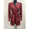 Šaty elegantní vánoční dlouhý rukáv dámské (S/M ONE SIZE) ITALSKÁ MÓDA IMM23M19525/DUR (Velikost S/M/L, Barva červená)