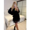 Šaty se svetrem bez rukávu dámské (S/M ONE SIZE) ITALSKÁ MÓDA IMWAE234284/DUR (Velikost S/M/L, Barva béžová)