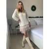 Šaty se svetrem bez rukávu dámské (S/M ONE SIZE) ITALSKÁ MÓDA IMWAE234284/DUR (Velikost S/M/L, Barva béžová)