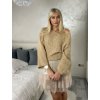 Šaty se svetrem bez rukávu dámské (S/M ONE SIZE) ITALSKÁ MÓDA IMWAE234284/DUR (Velikost S/M/L, Barva béžová)