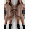 Šaty se svetrem bez rukávu dámské (S/M ONE SIZE) ITALSKÁ MÓDA IMWAE234284/DUR (Velikost S/M/L, Barva béžová)