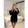Šaty se svetrem bez rukávu dámské (S/M ONE SIZE) ITALSKÁ MÓDA IMWAE234284/DUR (Velikost S/M/L, Barva béžová)