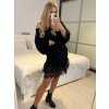 Šaty se svetrem bez rukávu dámské (S/M ONE SIZE) ITALSKÁ MÓDA IMWAE234284/DUR (Velikost S/M/L, Barva béžová)