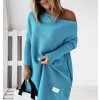 Svetr prodloužený oversize dlouhý rukáv dámský (S/M/L ONE SIZE) ITALSKÁ MÓDA IMWL22010/DUR