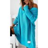 Svetr prodloužený oversize dlouhý rukáv dámský (S/M/L ONE SIZE) ITALSKÁ MÓDA IMWL22010/DUR