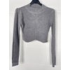 Croptop dlouhý rukáv dámský (S/M ONE SIZE) ITALSKÁ MÓDA IMPBB23Z5276 (Velikost S/M/L, Barva béžová)