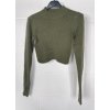 Croptop dlouhý rukáv dámský (S/M ONE SIZE) ITALSKÁ MÓDA IMPBB23Z5276 (Velikost S/M/L, Barva béžová)