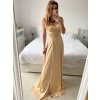 Šaty společenské carmen dlouhé na ramínka dámské (S/M ONE SIZE) ITALSKÁ MÓDA IMPBB23B23687/DUR (Velikost S/M/L, Barva Černá)