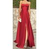 Šaty společenské carmen dlouhé na ramínka dámské (S/M ONE SIZE) ITALSKÁ MÓDA IMPBB23B23687/DUR (Velikost S/M/L, Barva Černá)