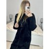 Kabát alpaka s kapucí dlouhý rukáv dámský nadrozměr (S/M/L ONE SIZE) ITALSKÁ MÓDA IMWCW23011/DU