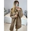 Kabát alpaka s kapucí dlouhý rukáv dámský nadrozměr (S/M/L ONE SIZE) ITALSKÁ MÓDA IMWCW23011/DU