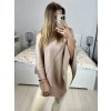 Pončo úpletové dámské (S/M/L ONE SIZE) FRANCOUZSKÁ MÓDA FMWG23FG55513/DU (Velikost M/L, Barva Černá)