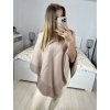 Pončo úpletové dámské (S/M/L ONE SIZE) FRANCOUZSKÁ MÓDA FMWG23FG55513/DU (Velikost M/L, Barva Černá)