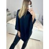 Pončo úpletové dámské (S/M/L ONE SIZE) FRANCOUZSKÁ MÓDA FMWG23FG55513/DU (Velikost M/L, Barva Černá)