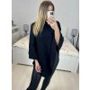 Pončo úpletové dámské (S/M/L ONE SIZE) FRANCOUZSKÁ MÓDA FMWG23FG55513/DU (Velikost M/L, Barva Černá)