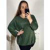 Tunika třpytivá dlouhý rukáv dámská nadrozměr (3XL/4XL ONE SIZE) ITALSKÁ MÓDA IMWQ23LEILA/DUR