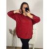 Tunika třpytivá dlouhý rukáv dámská nadrozměr (3XL/4XL ONE SIZE) ITALSKÁ MÓDA IMWQ23LEILA/DUR