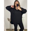 Tunika třpytivá dlouhý rukáv dámská nadrozměr (3XL/4XL ONE SIZE) ITALSKÁ MÓDA IMWQ23LEILA/DUR