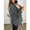 Tunika třpytivá dlouhý rukáv dámská nadrozměr (3XL/4XL ONE SIZE) ITALSKÁ MÓDA IMWQ23LEILA/DUR